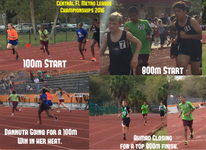 In track action from Central Florida Metro League Championships 2016!