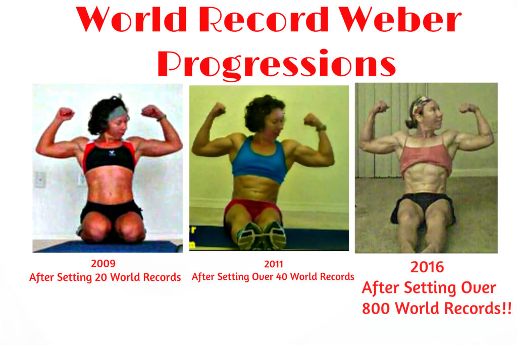 Here you can see Weber's World Record Wonder Woman Development overt the past 7 years.
